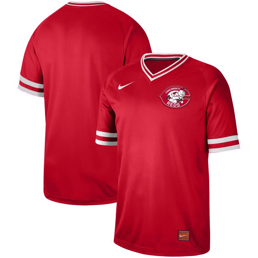 2019 Men MLB Cincinnati Reds blank red Nike Cooperstown Collection Jerseys->cincinnati reds->MLB Jersey